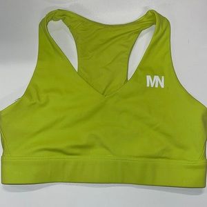 Womens Muscle Nation neon green sports‎ bra size small